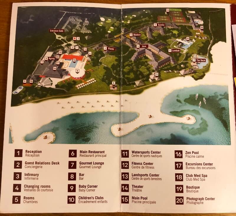 Club Med Bali Map